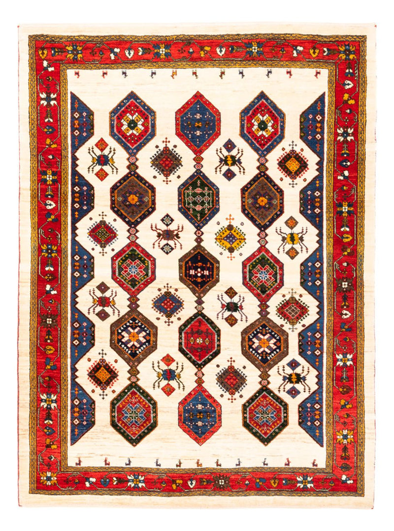Gabbeh-tæppe - Persisk - 205 x 153 cm - flerfarvet