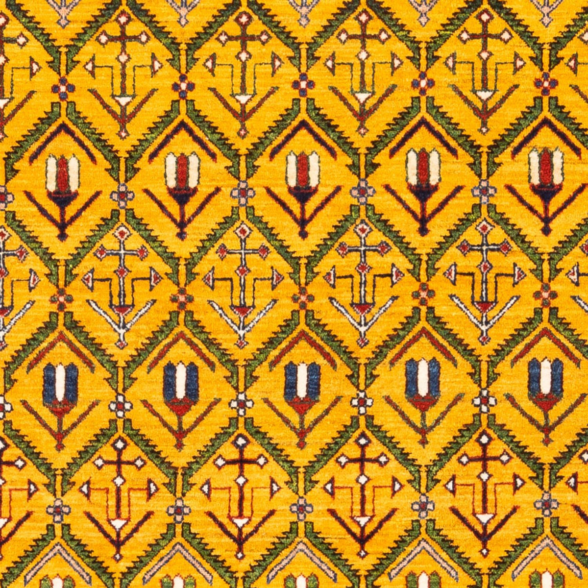 Gabbeh-tæppe - Persisk - 188 x 126 cm - guld