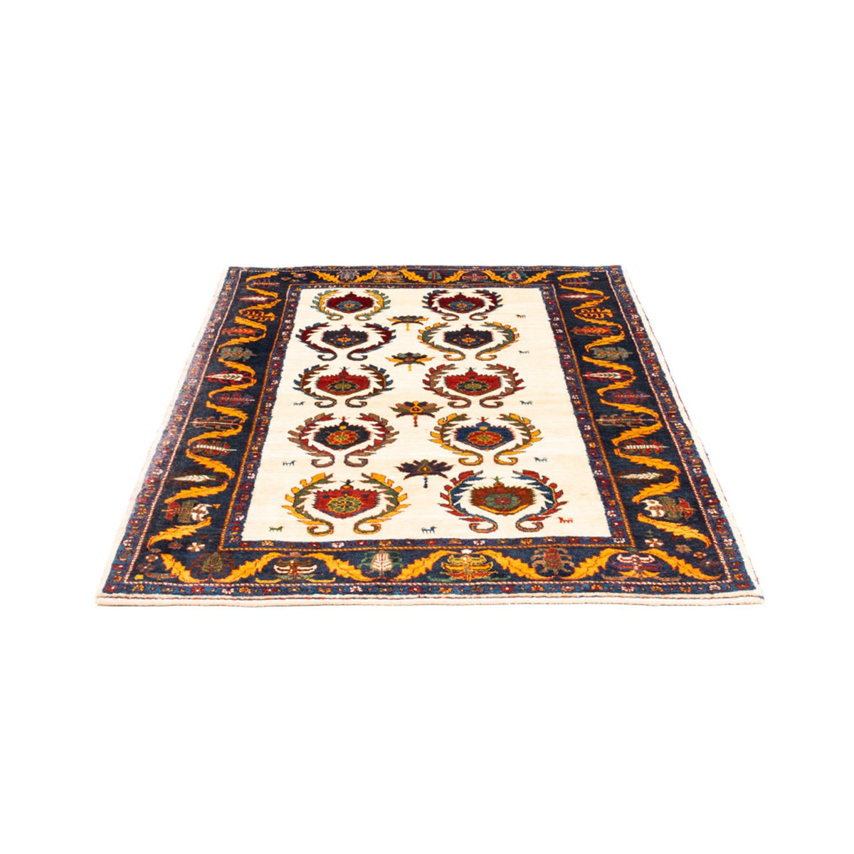 Gabbeh-tæppe - Persisk - 155 x 115 cm - creme