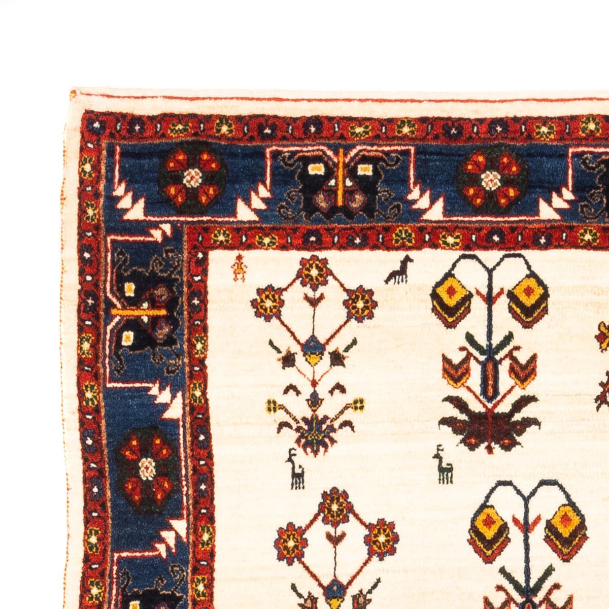 Gabbeh-tæppe - Persisk - 170 x 114 cm - creme