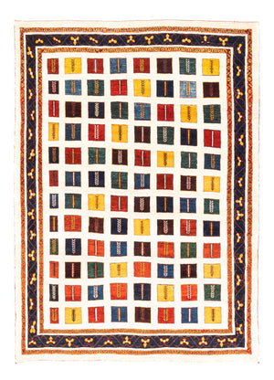 Gabbeh-tæppe - Persisk - 207 x 157 cm - flerfarvet