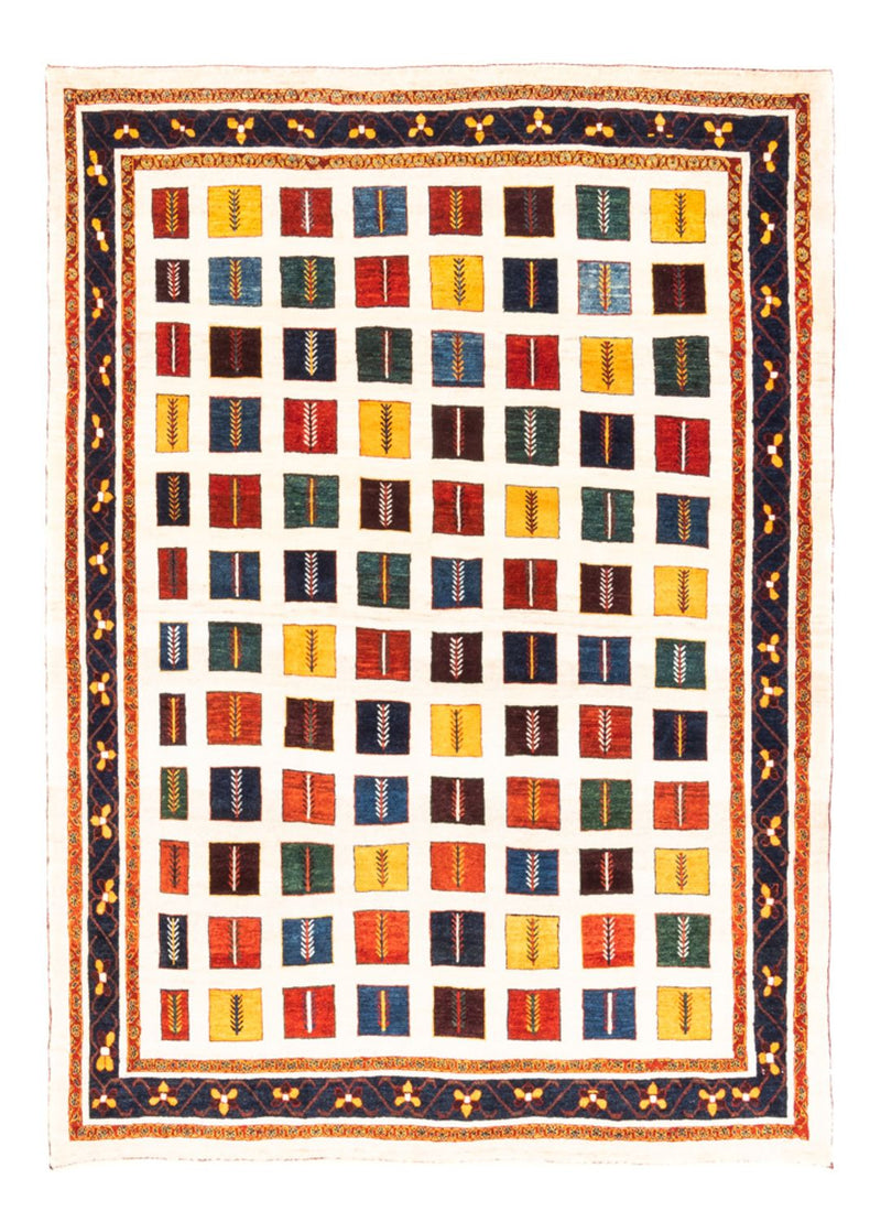 Gabbeh-tæppe - Persisk - 207 x 157 cm - flerfarvet
