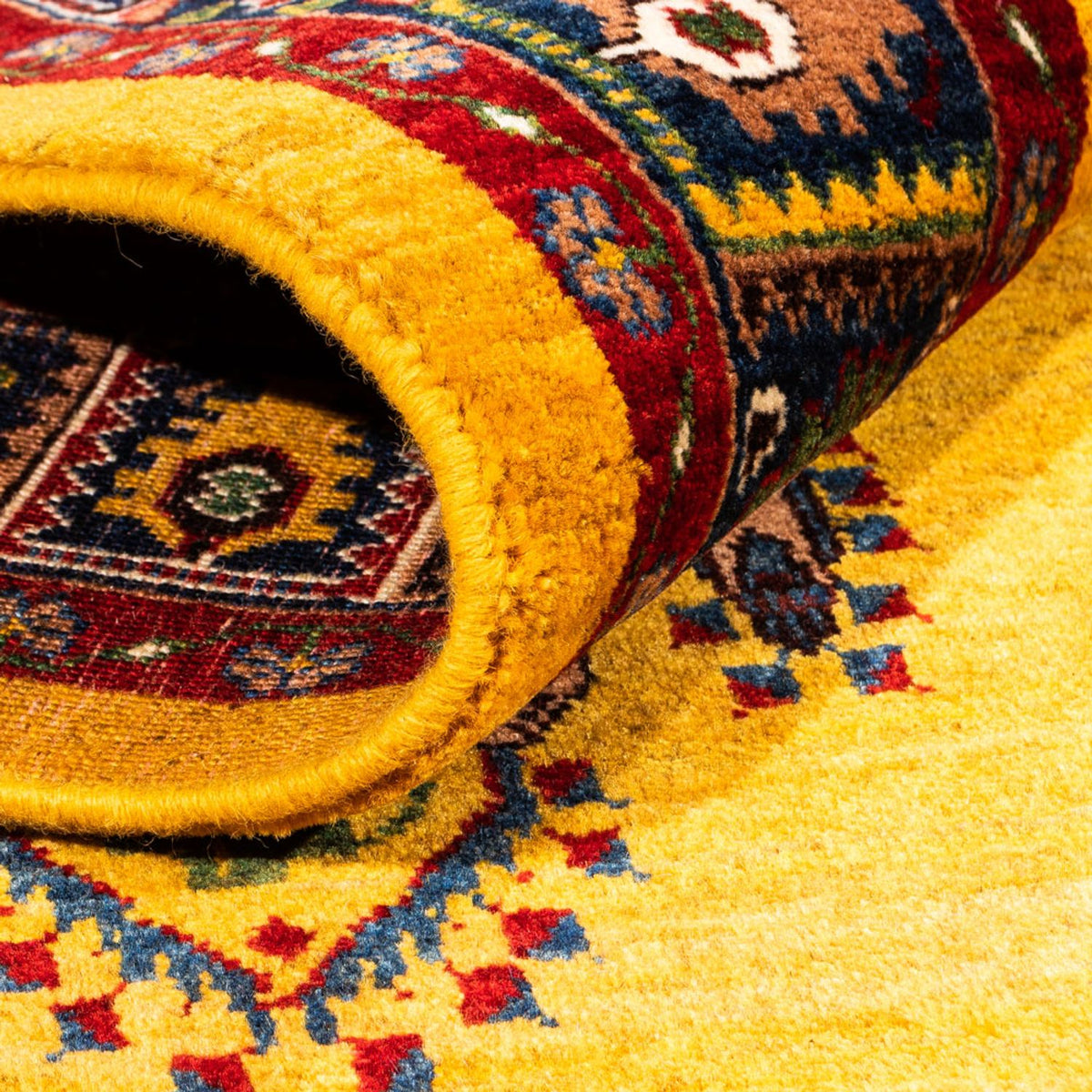 Gabbeh-tæppe - Persisk - 230 x 150 cm - guld