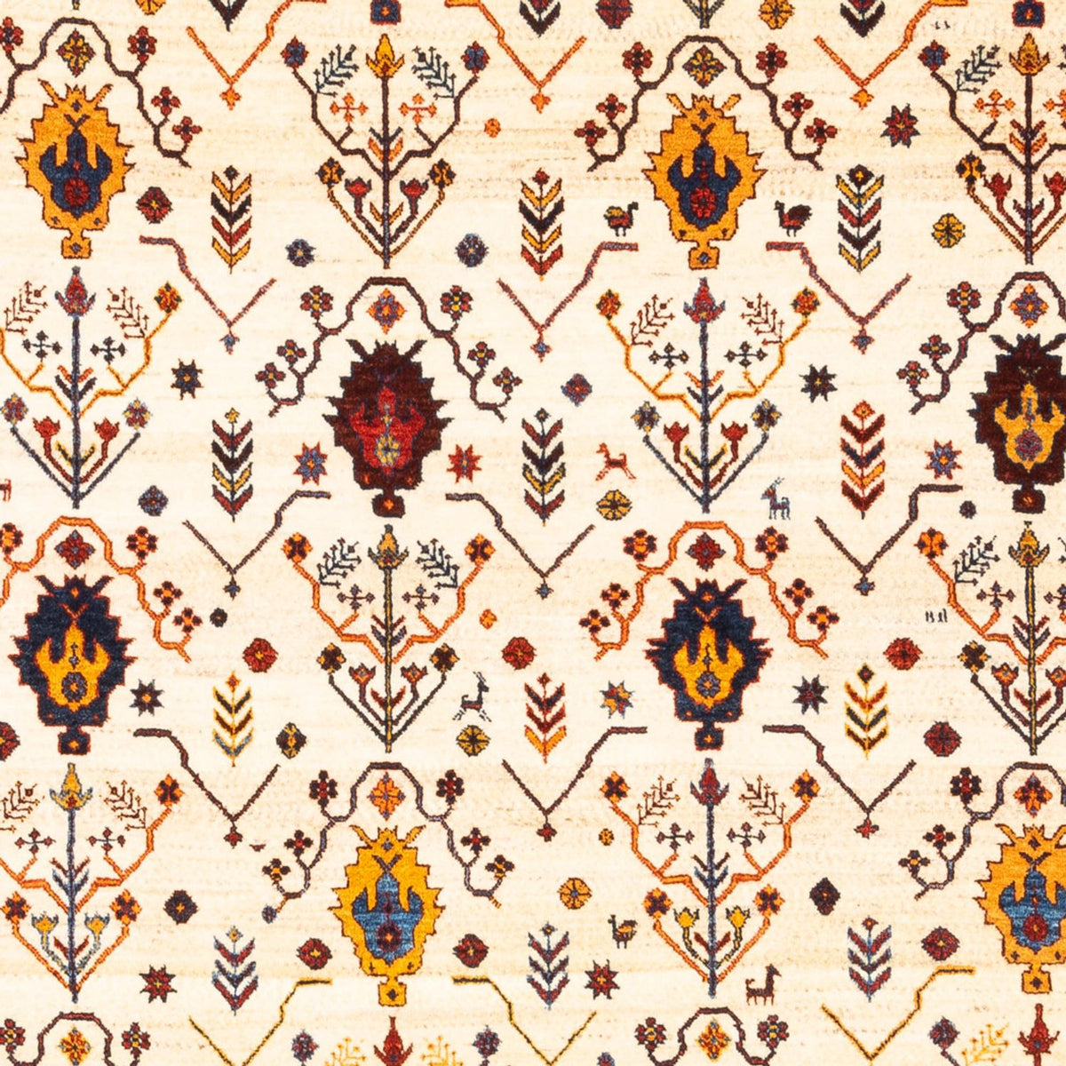 Gabbeh-tæppe - Persisk - 212 x 155 cm - creme