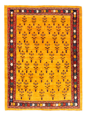 Gabbeh-tæppe - Persisk - 198 x 149 cm - guld