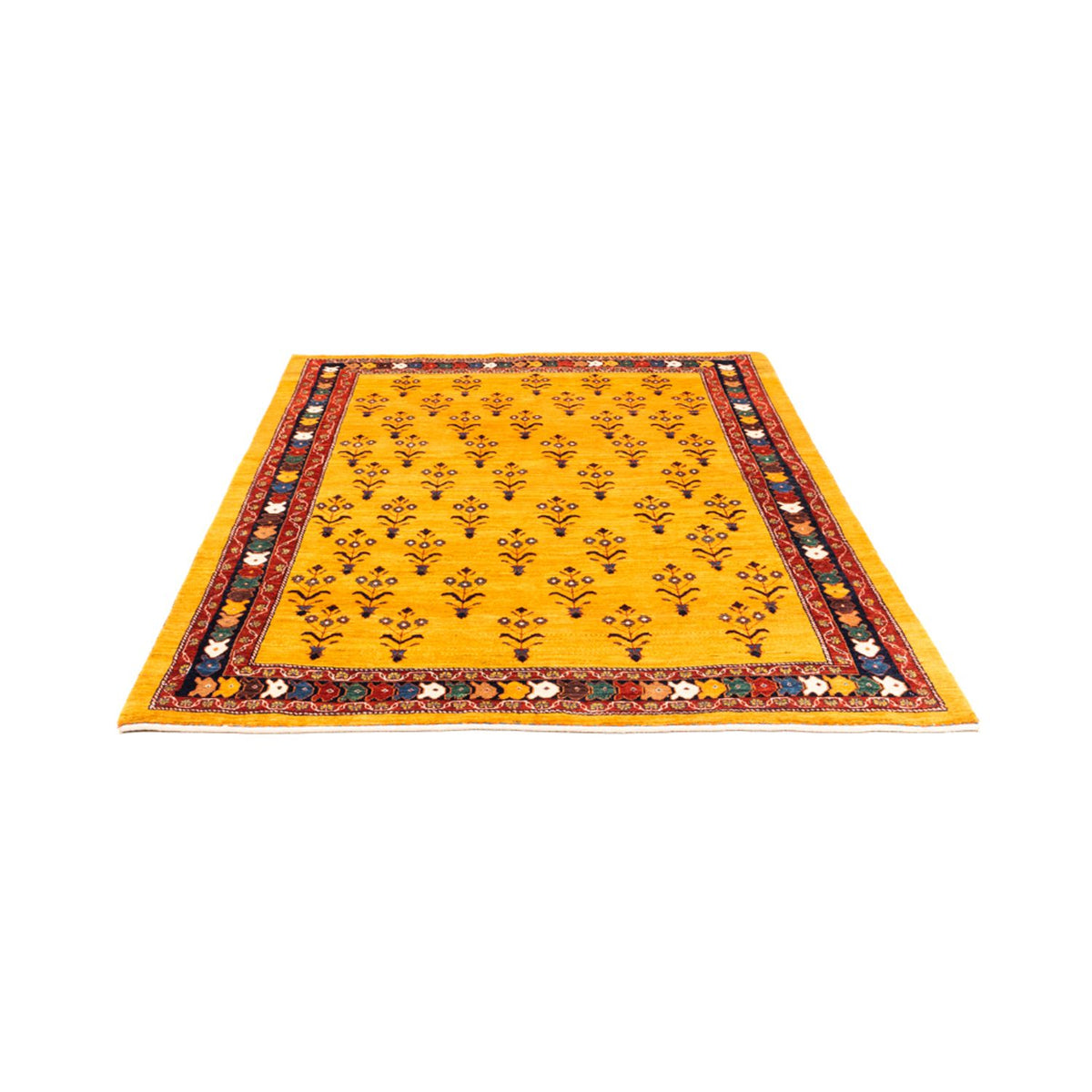 Gabbeh-tæppe - Persisk - 198 x 149 cm - guld
