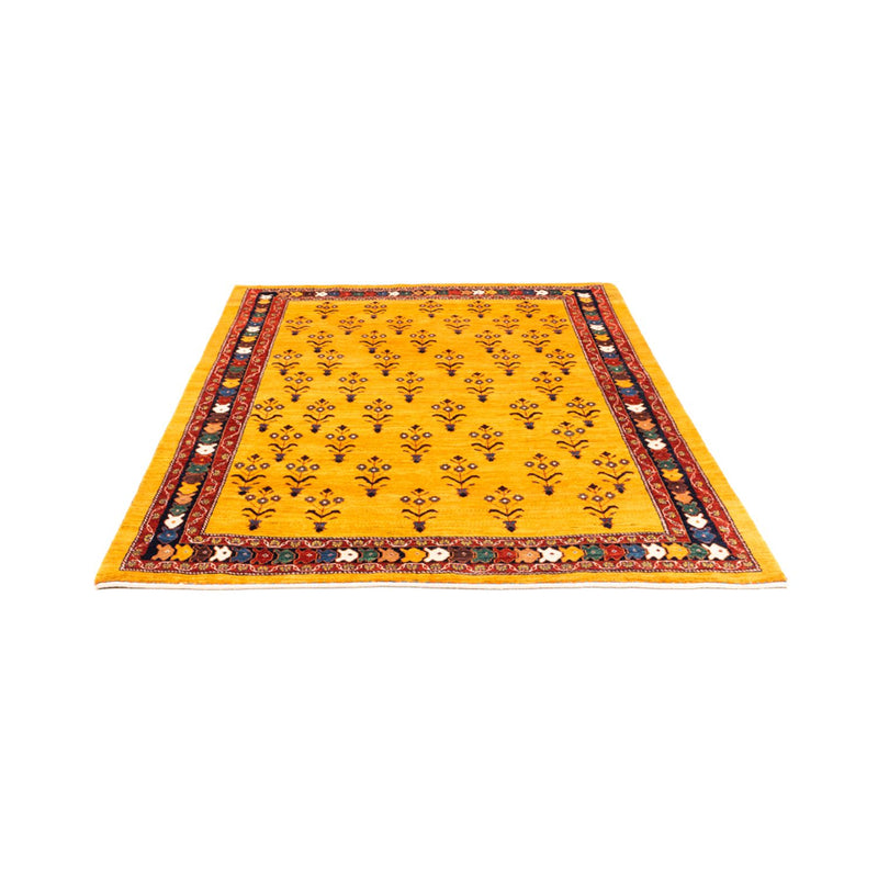 Gabbeh-tæppe - Persisk - 198 x 149 cm - guld