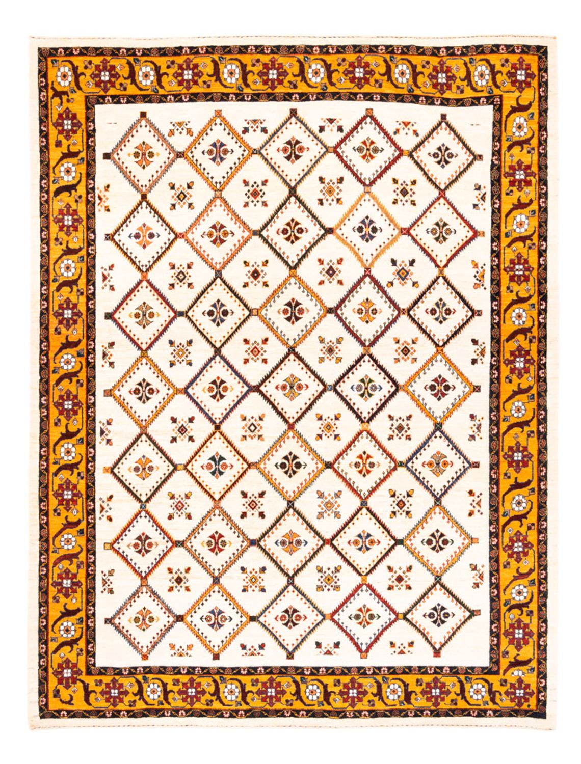 Gabbeh-tæppe - Persisk - 234 x 180 cm - creme