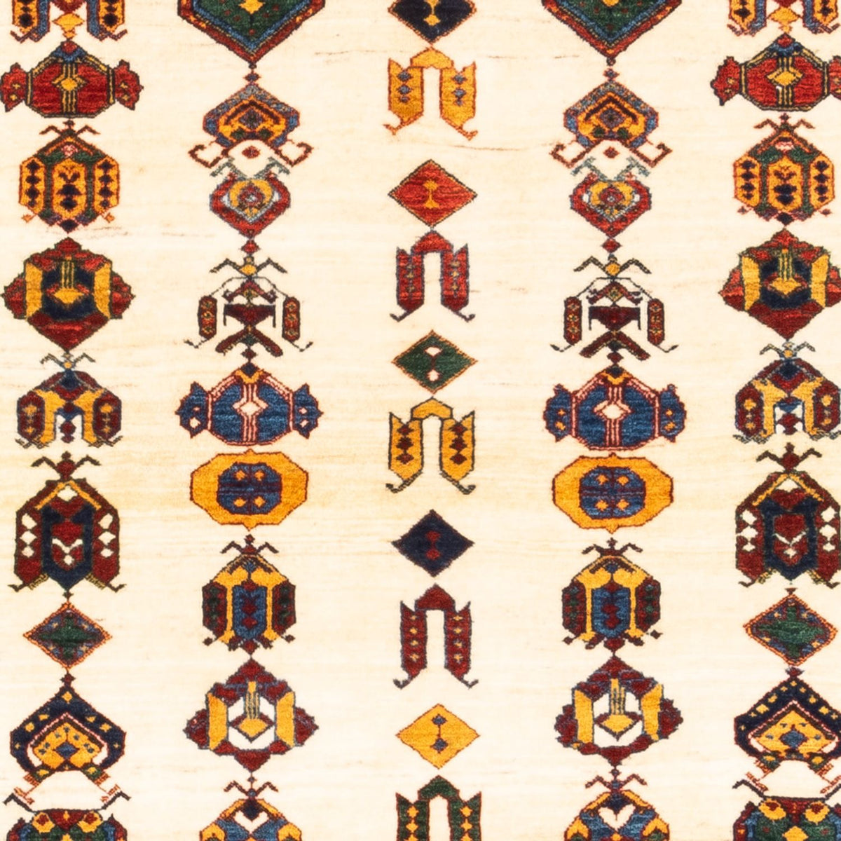 Gabbeh-tæppe - Persisk - 194 x 145 cm - creme