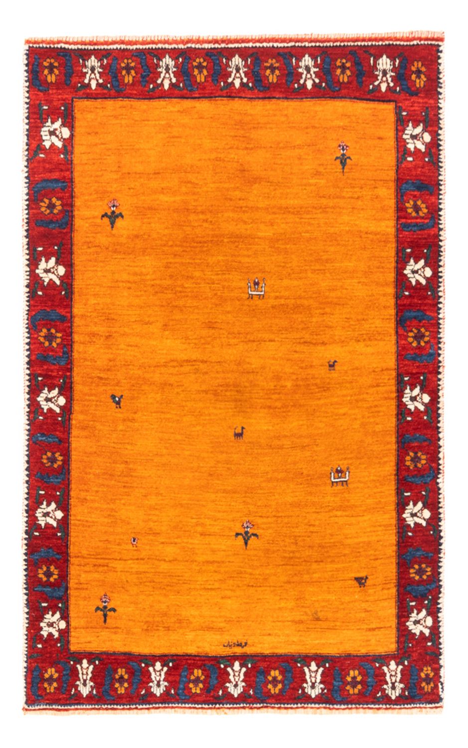 Gabbeh-tæppe - Persisk - 165 x 107 cm - guld