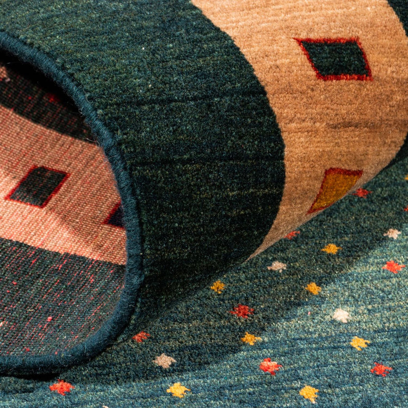 Løber Gabbeh-tæppe - Persisk - 226 x 86 cm - grøn