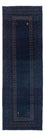 Løber Gabbeh-tæppe - Persisk - 245 x 83 cm - mørkeblå