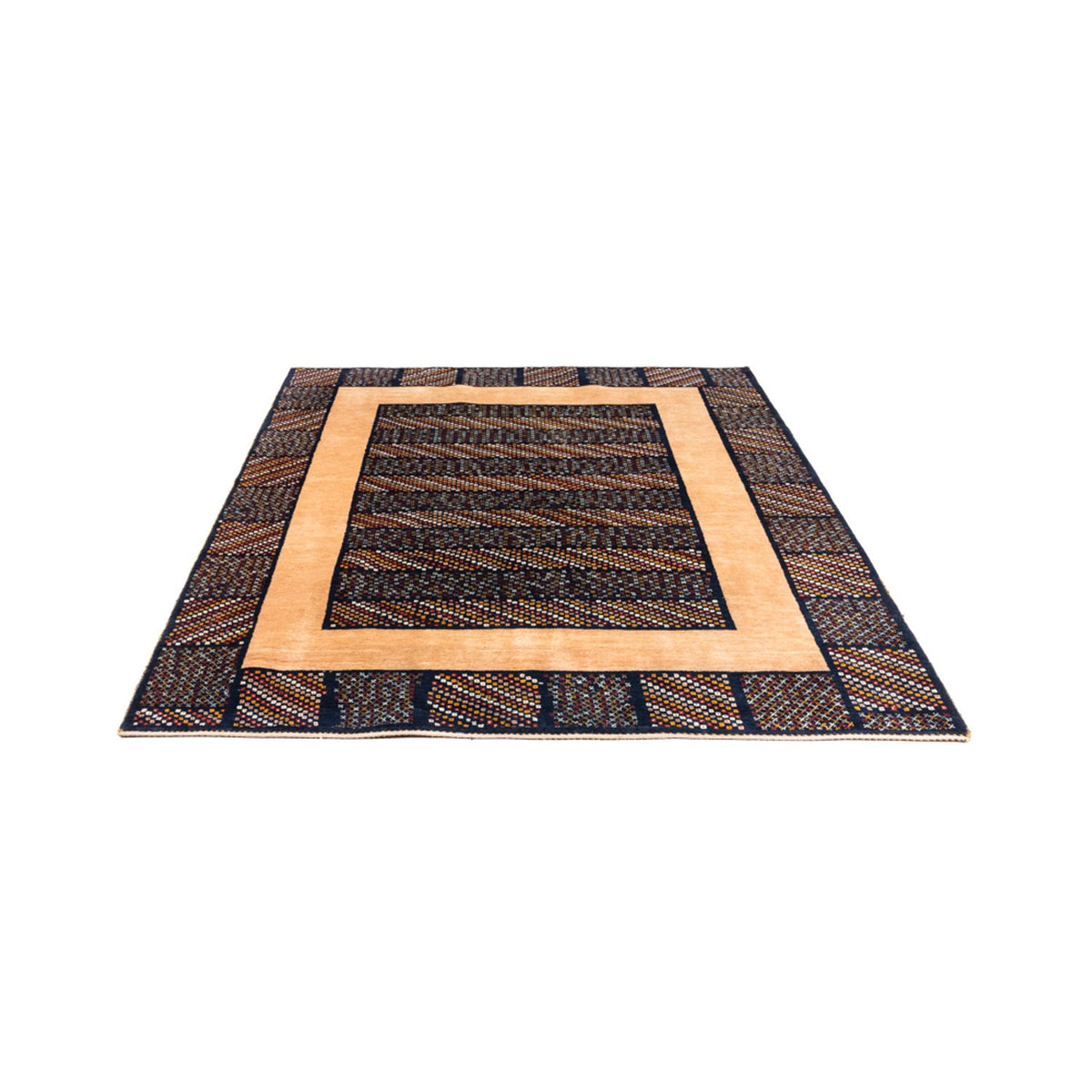 Gabbeh-tæppe - Persisk - 200 x 156 cm - flerfarvet