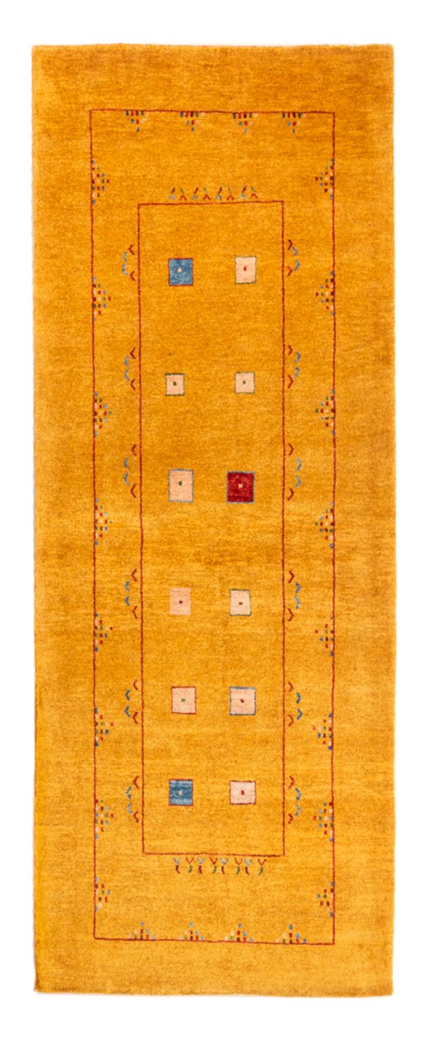 Løber Gabbeh-tæppe - Persisk - 204 x 84 cm - guld
