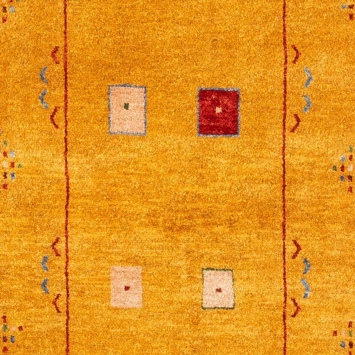 Løber Gabbeh-tæppe - Persisk - 204 x 84 cm - guld