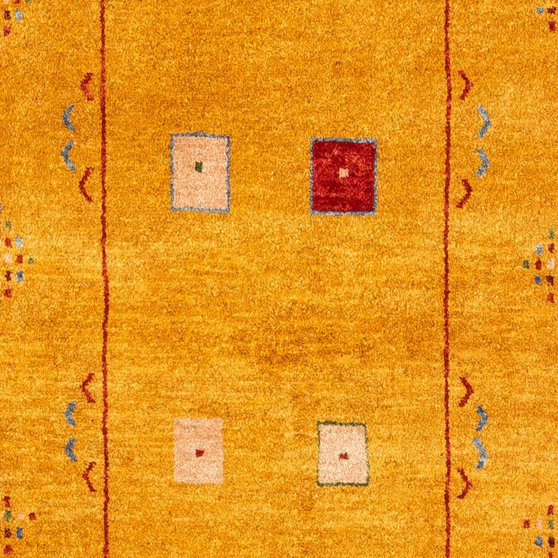 Løber Gabbeh-tæppe - Persisk - 204 x 84 cm - guld