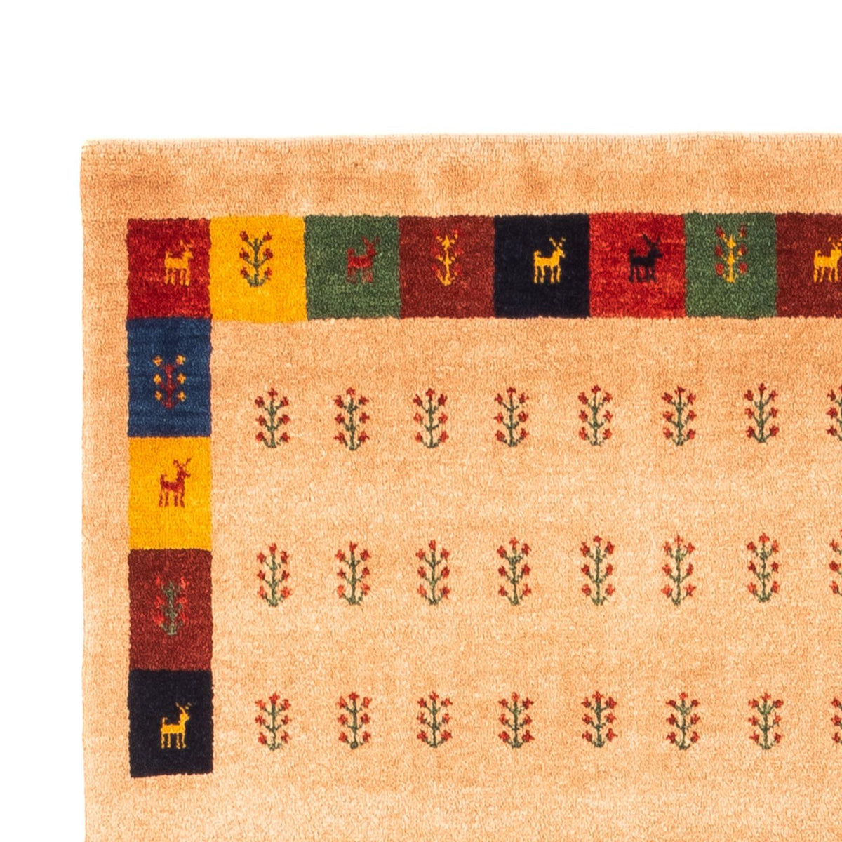 Gabbeh-tæppe - Persisk - 155 x 107 cm - beige