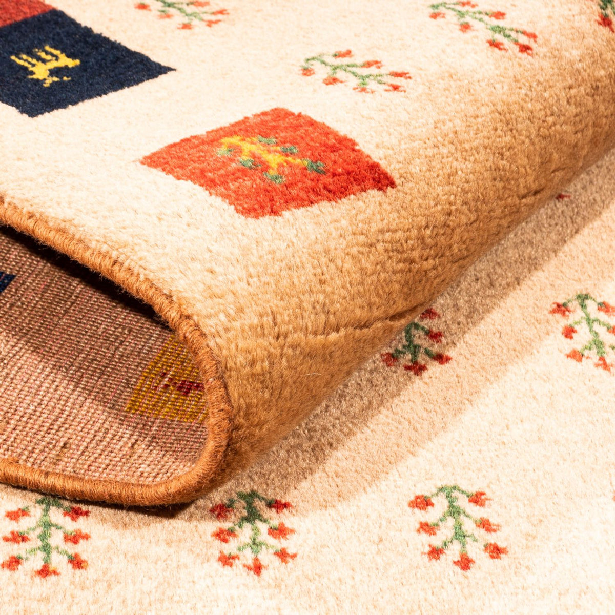 Gabbeh-tæppe - Persisk - 155 x 107 cm - beige