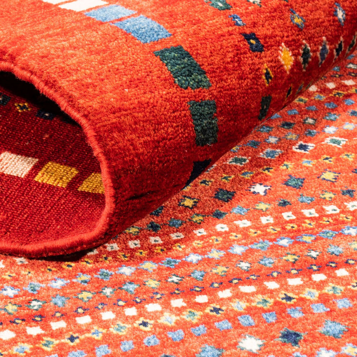 Gabbeh-tæppe - Persisk - 144 x 80 cm - rød