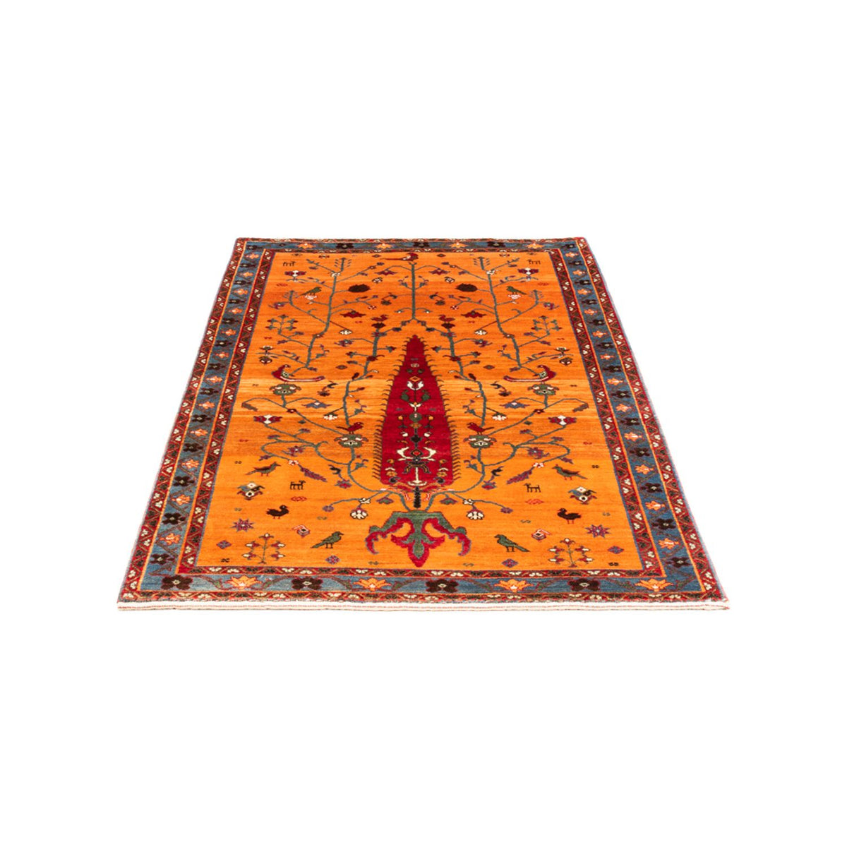 Gabbeh-tæppe - Persisk - 155 x 100 cm - guld