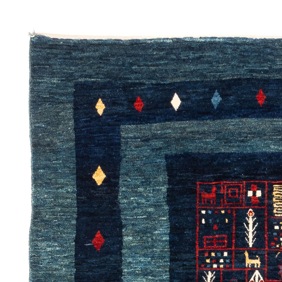 Gabbeh-tæppe - Persisk - 173 x 124 cm - blå