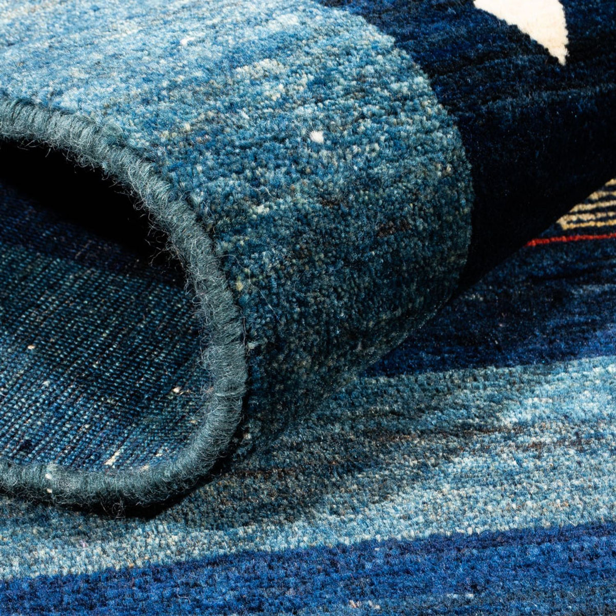 Gabbeh-tæppe - Persisk - 173 x 124 cm - blå