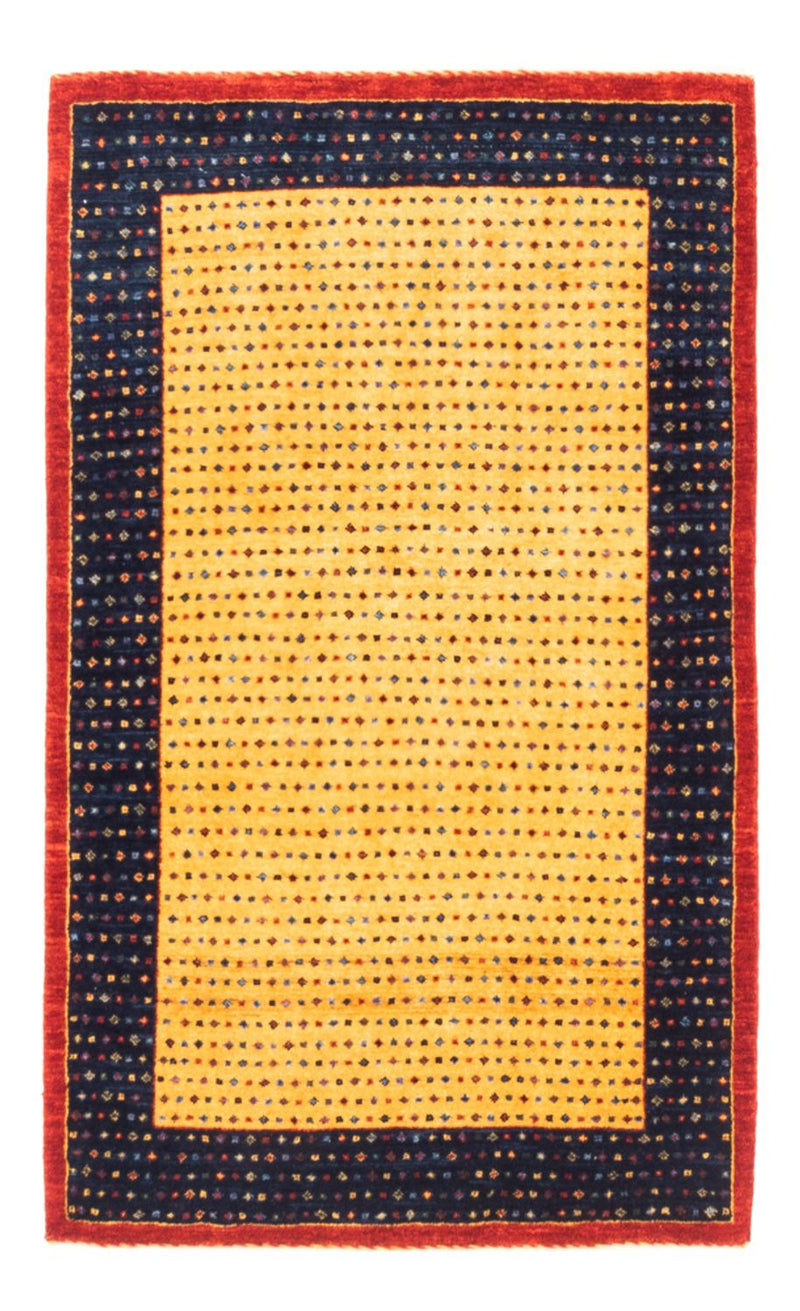 Gabbeh-tæppe - Persisk - 129 x 80 cm - guld