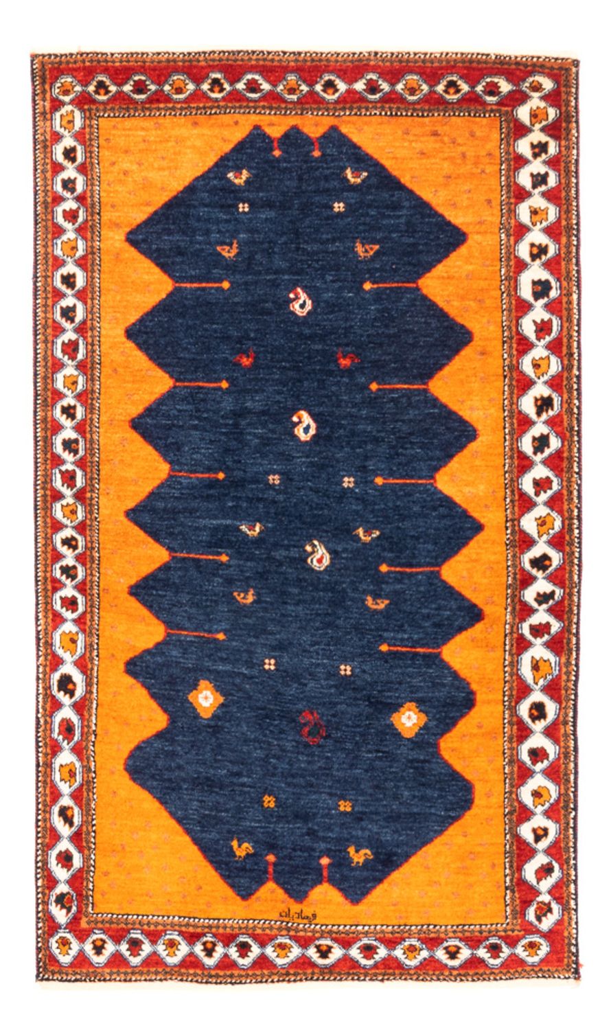 Gabbeh-tæppe - Persisk - 164 x 103 cm - mørkeblå