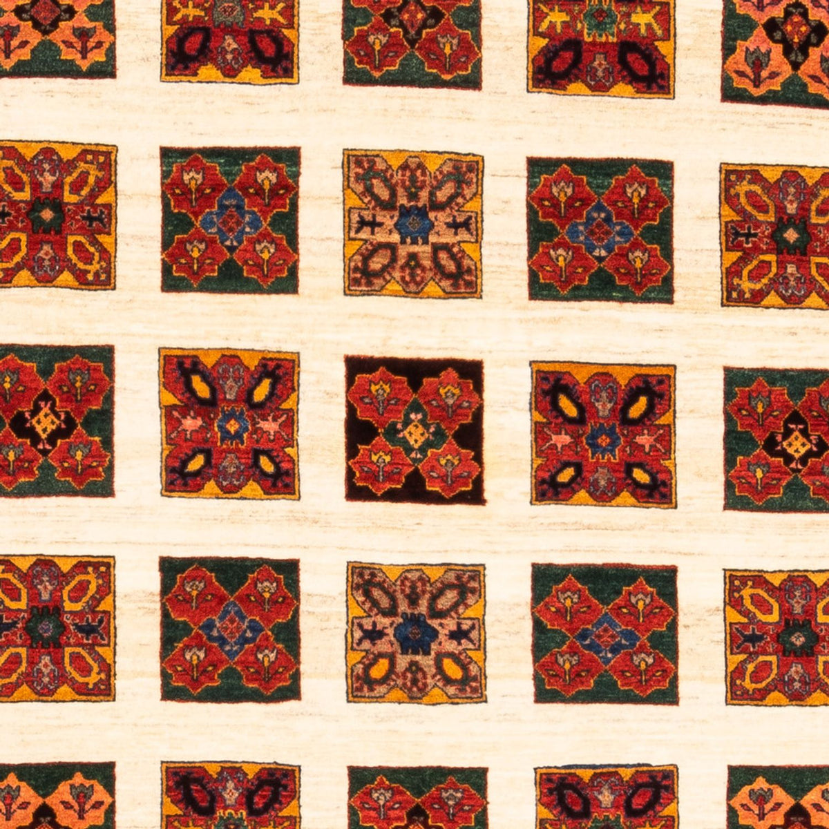 Gabbeh-tæppe - Persisk - 204 x 157 cm - creme