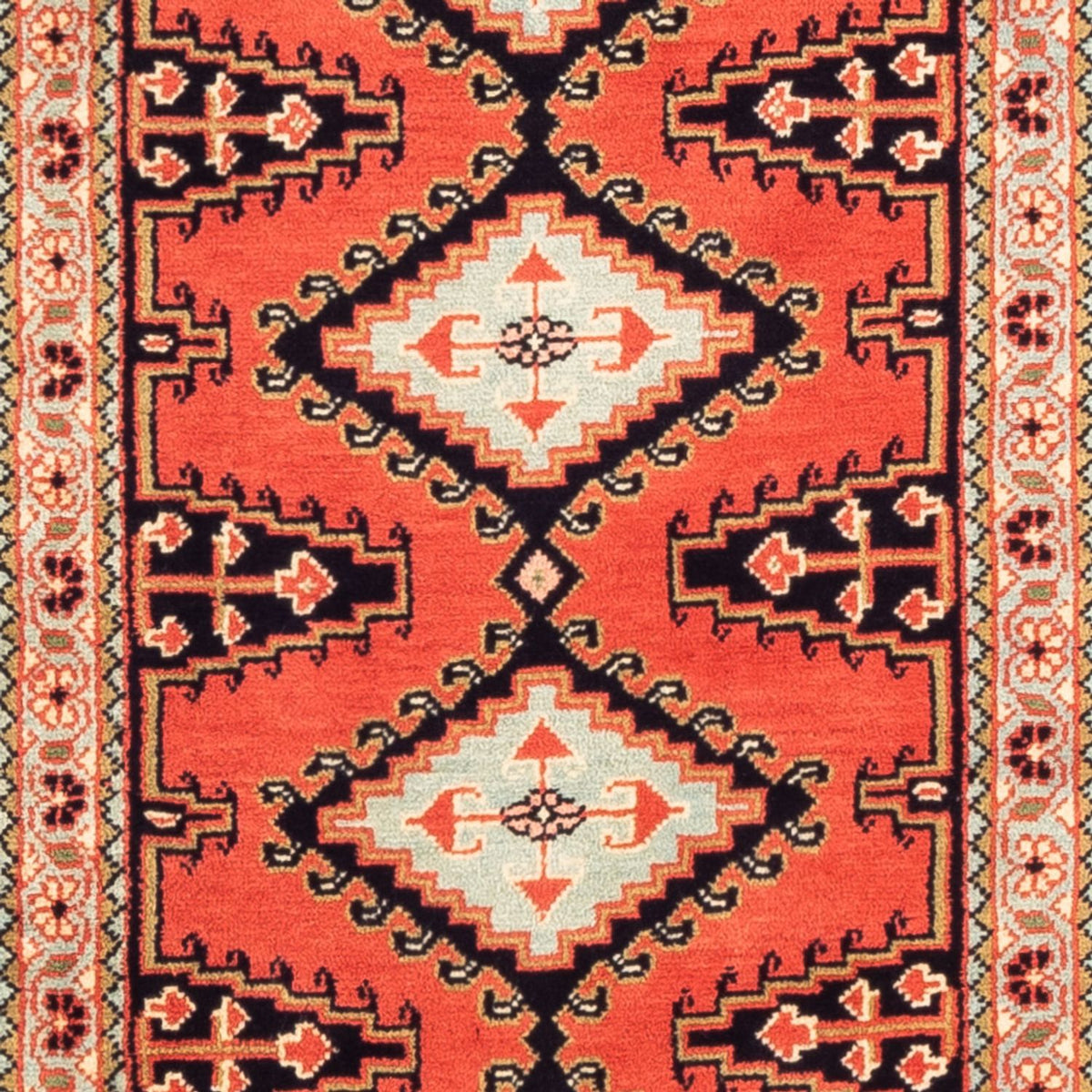 Løber Kelim-tæppe - orientalsk - 310 x 75 cm - rød