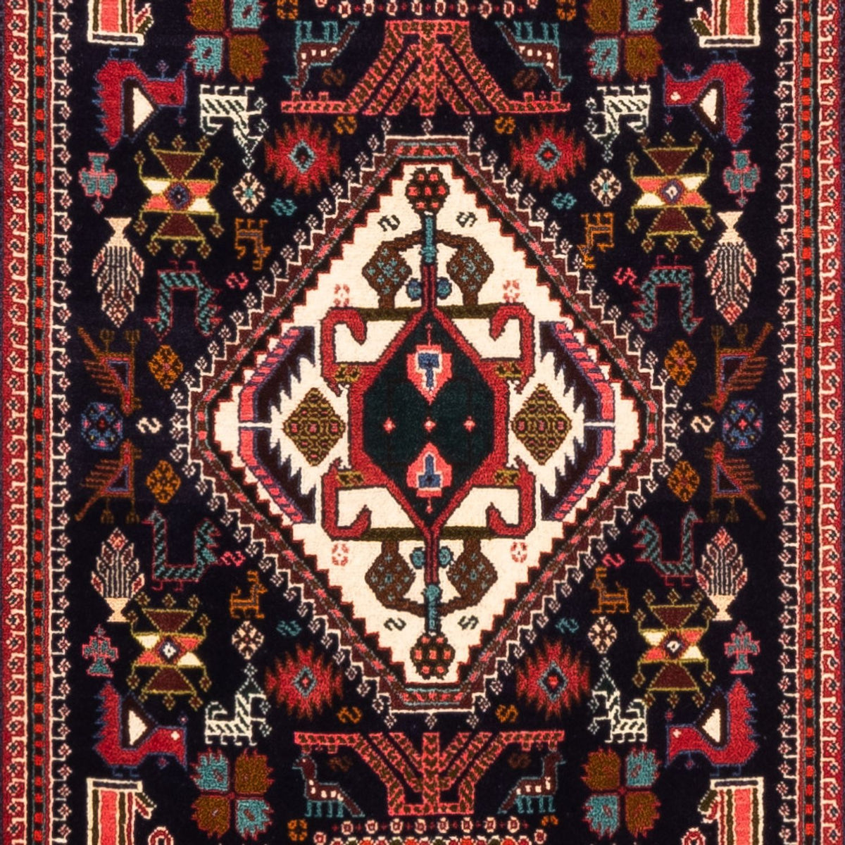 Løber Persisk tæppe - Nomadisk - 250 x 78 cm - mørkeblå