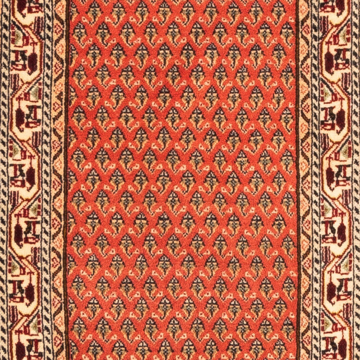Løber Persisk tæppe - Mir - 348 x 63 cm - rød