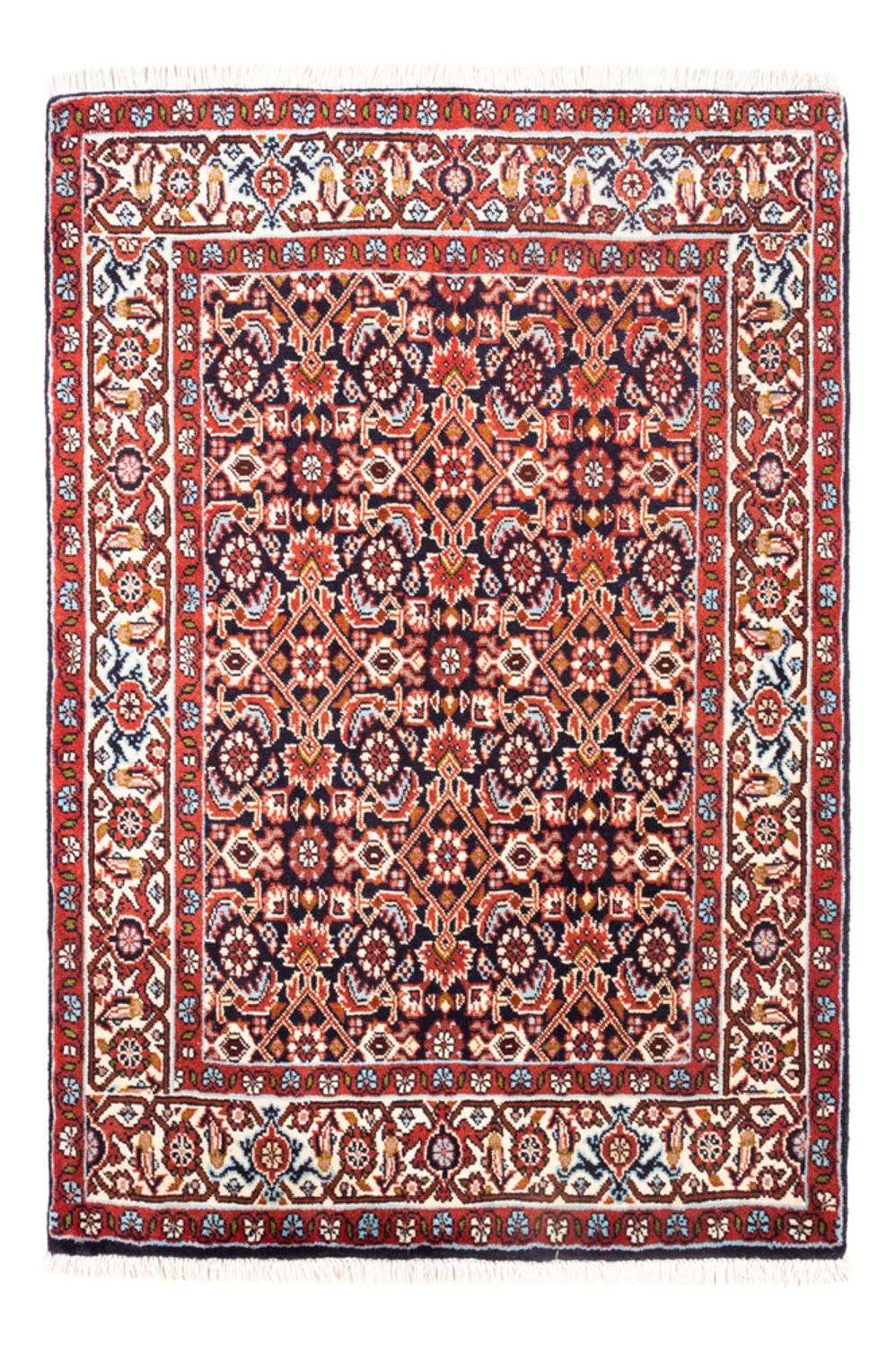 Persisk tæppe - Bijar - Royal - 100 x 66 cm - mørkeblå