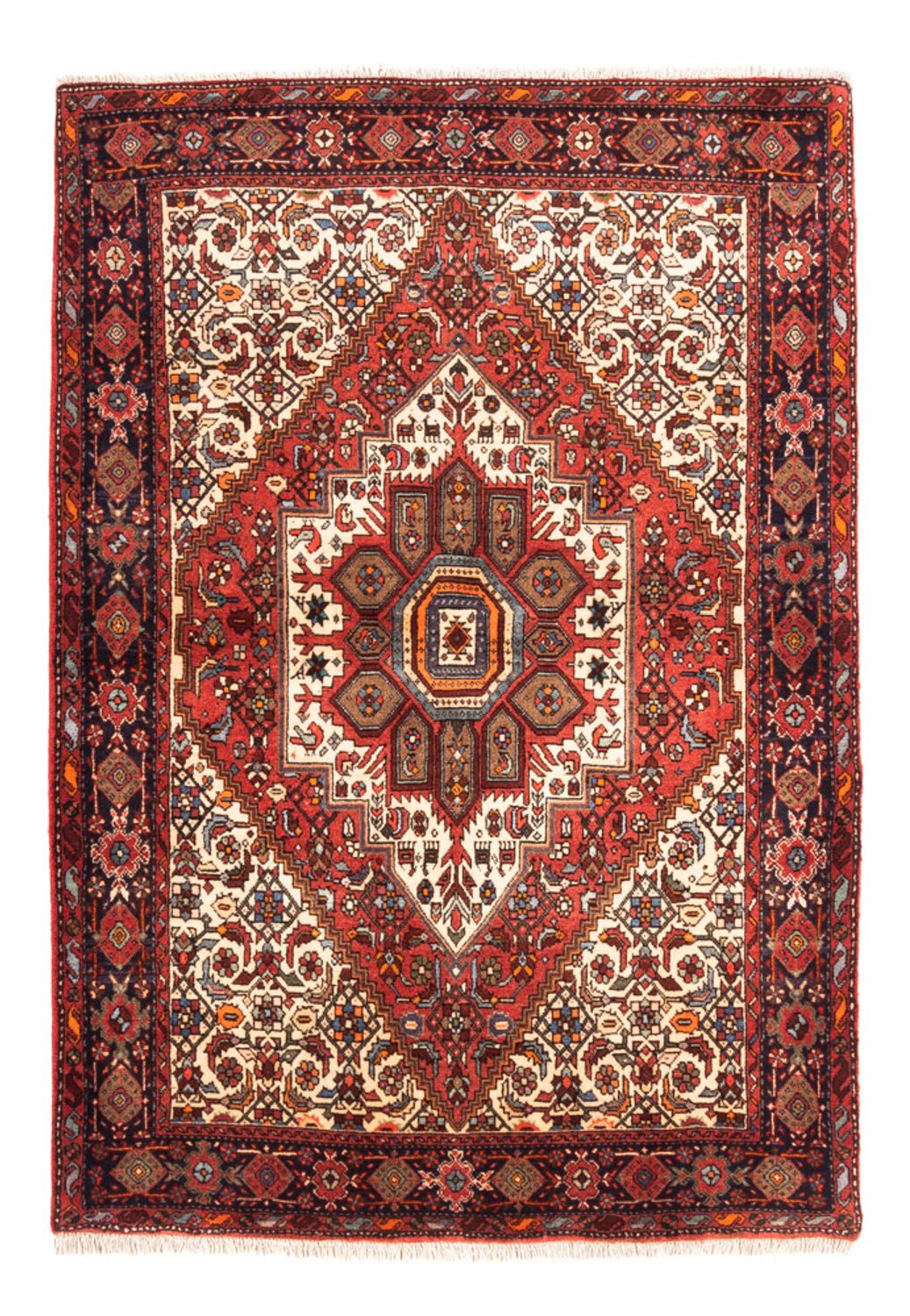 Persisk tæppe - Nomadisk - 145 x 103 cm - creme