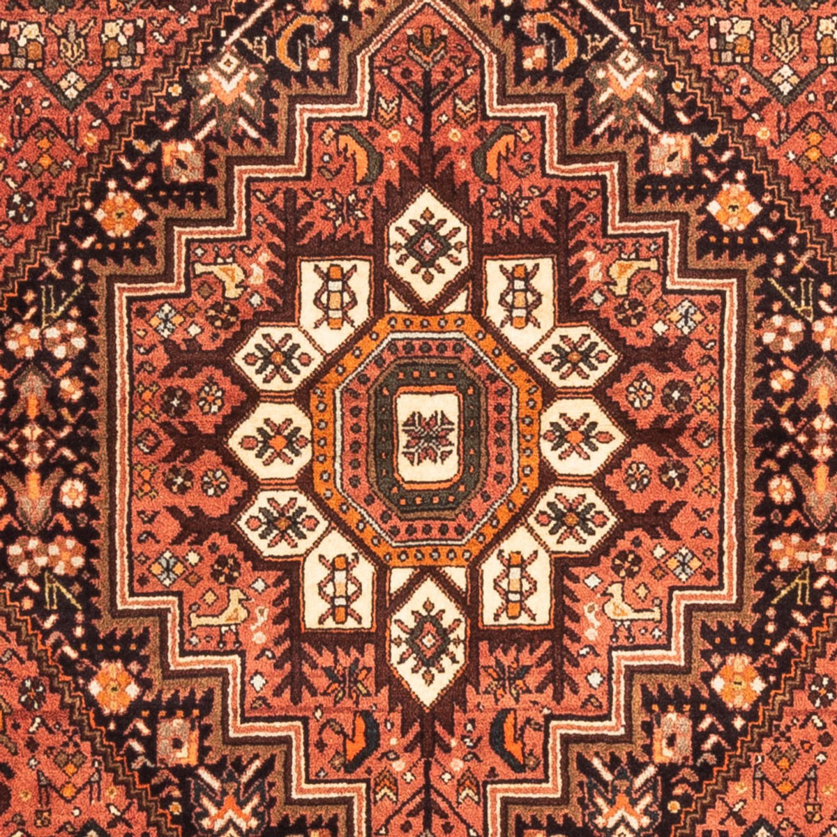 Persisk tæppe - Nomadisk - 155 x 109 cm - rød