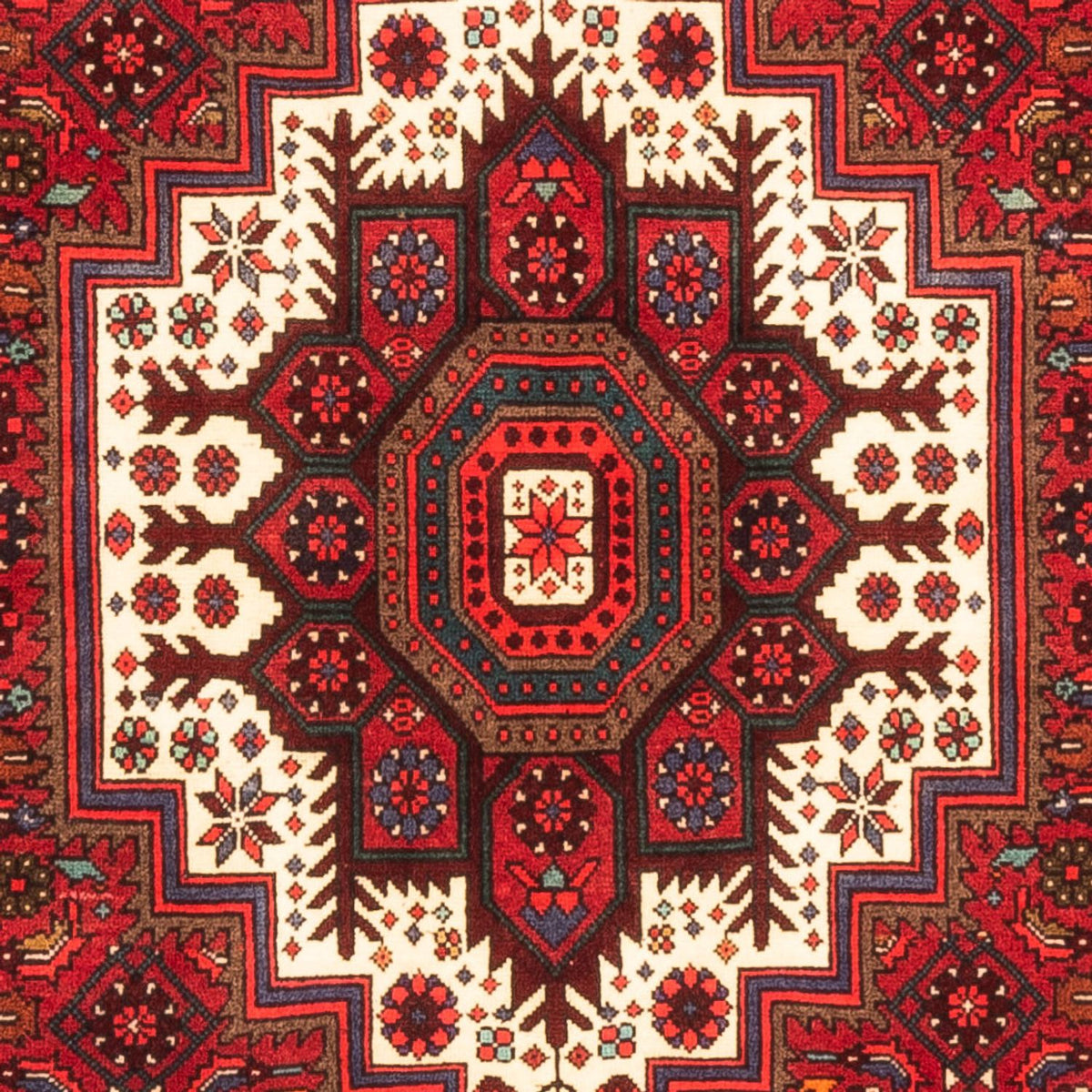 Persisk tæppe - Nomadisk - 143 x 100 cm - rød