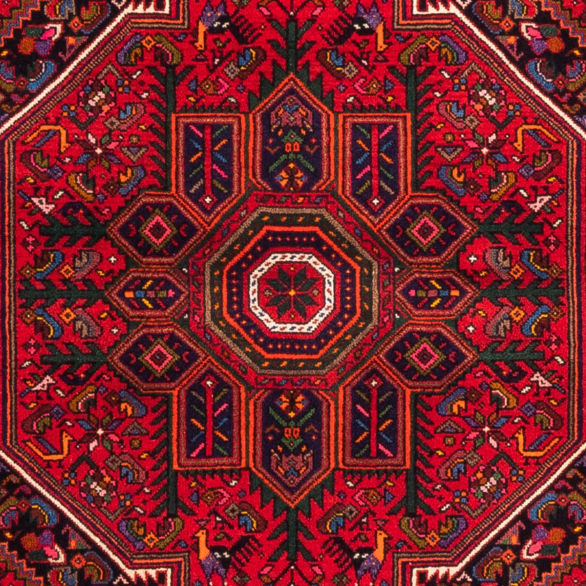 Persisk tæppe - Nomadisk - 144 x 100 cm - rød