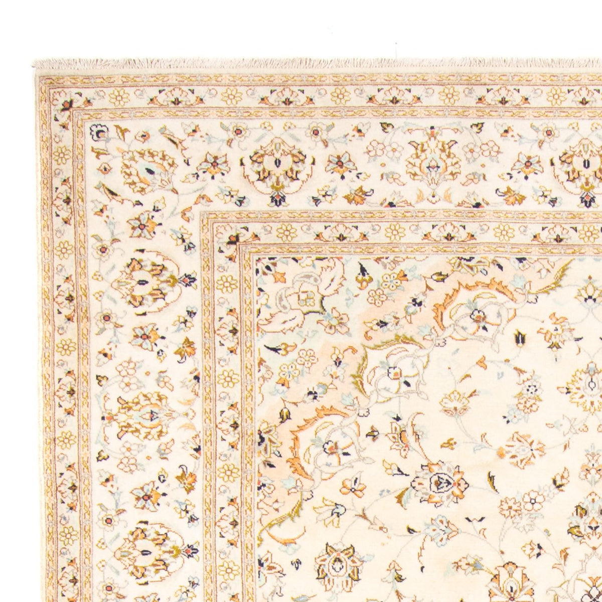 Persisk tæppe - Keshan - 344 x 243 cm - creme