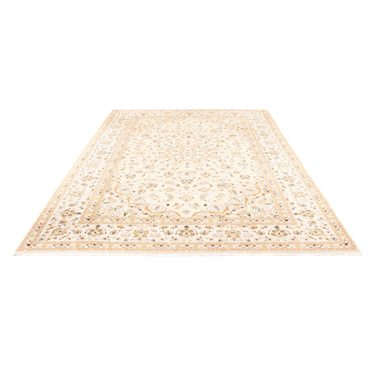 Persisk tæppe - Keshan - 344 x 243 cm - creme