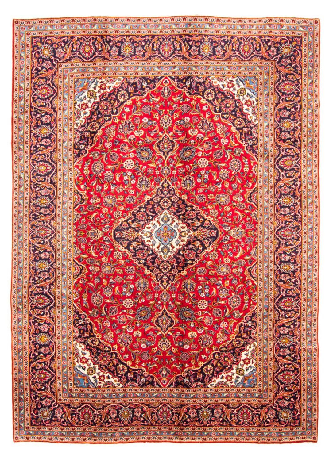 Persisk tæppe - Keshan - 340 x 247 cm - rød
