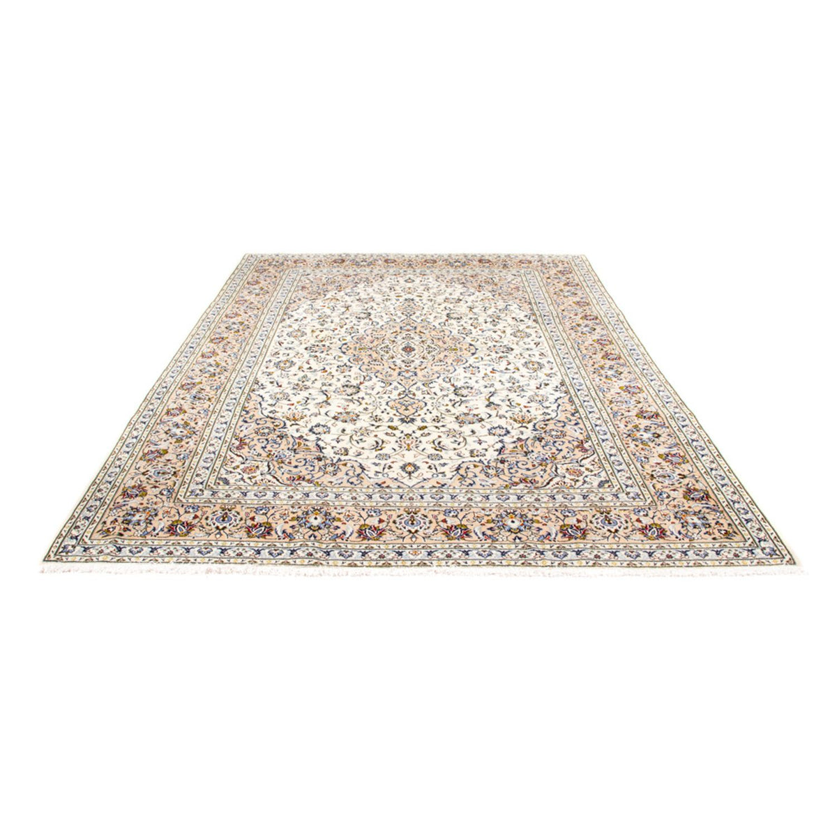 Persisk tæppe - Keshan - 347 x 244 cm - creme