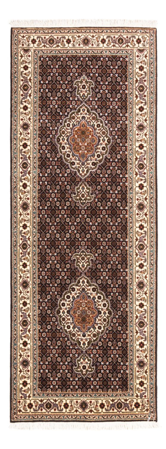 Løber Persisk tæppe - Tabriz - Royal - 195 x 75 cm - mørkeblå