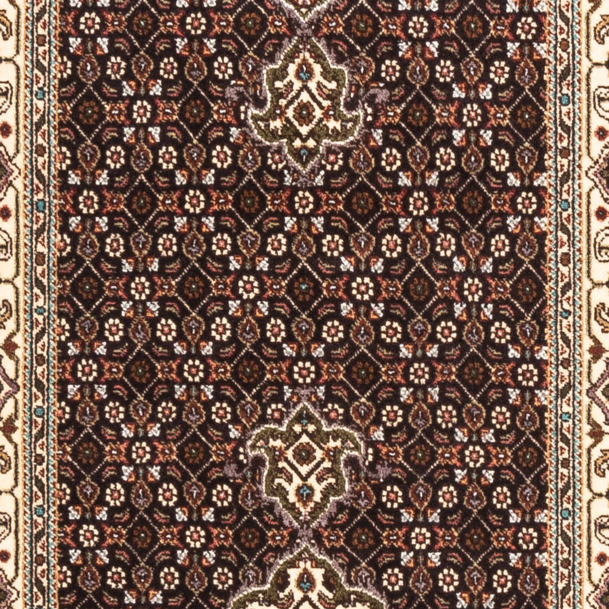Løber Persisk tæppe - Tabriz - Royal - 195 x 75 cm - mørkeblå