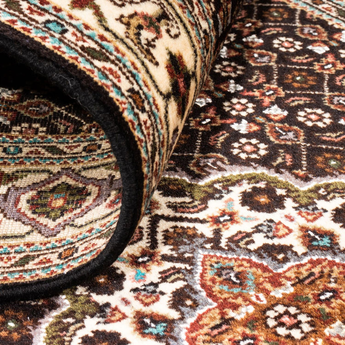 Løber Persisk tæppe - Tabriz - Royal - 195 x 75 cm - mørkeblå