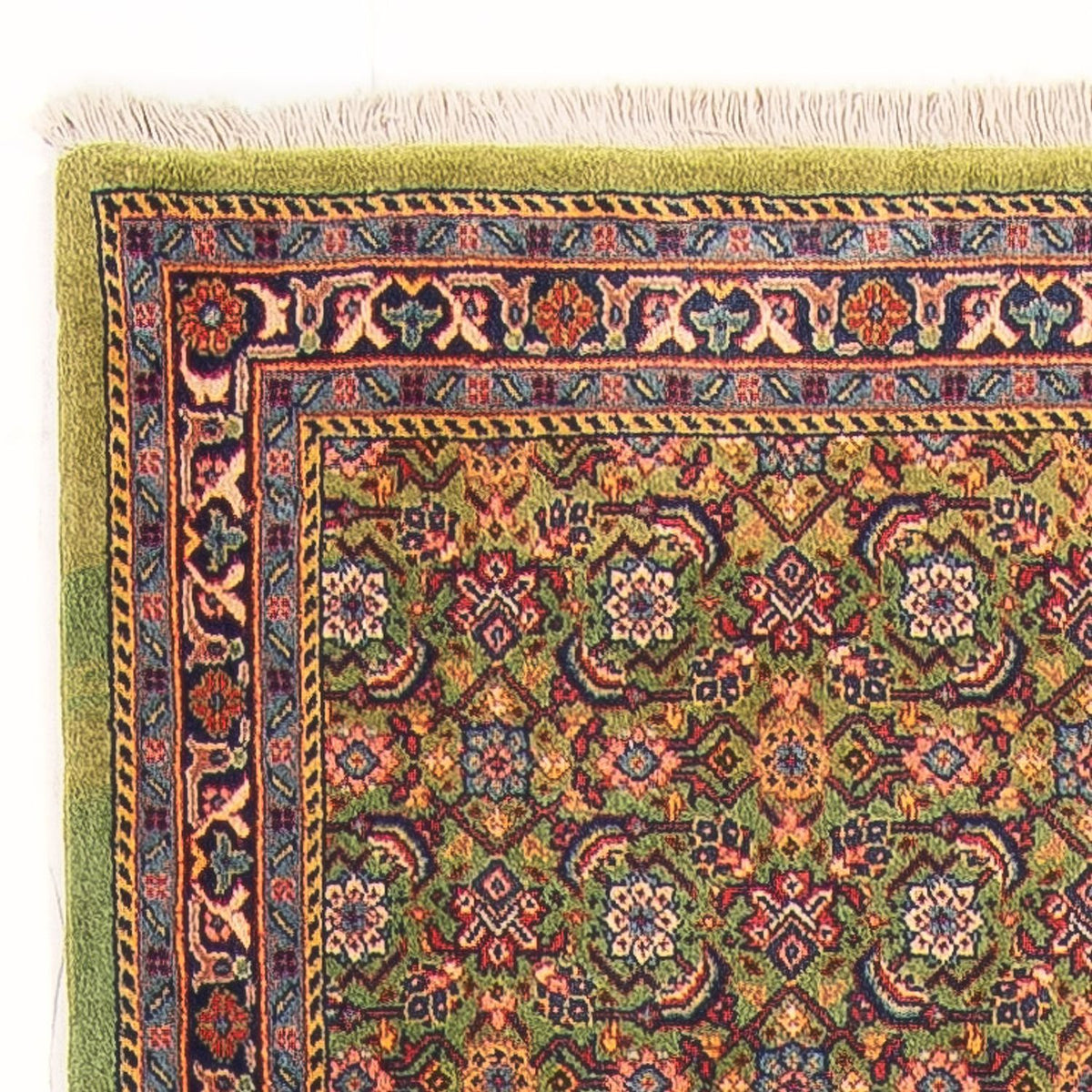 Løber Persisk tæppe - Tabriz - Royal - 377 x 100 cm - lysegrøn