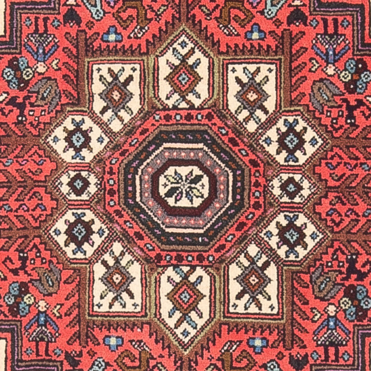 Persisk tæppe - Nomadisk - 138 x 90 cm - lysrød