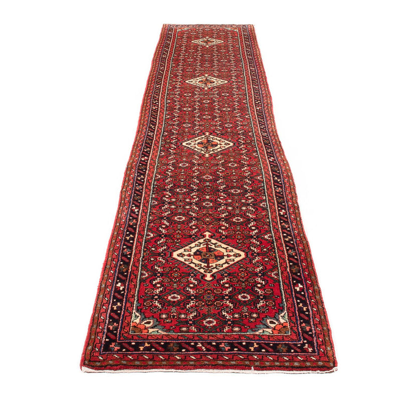 Løber Persisk tæppe - Nomadisk - 400 x 80 cm - mørkeblå