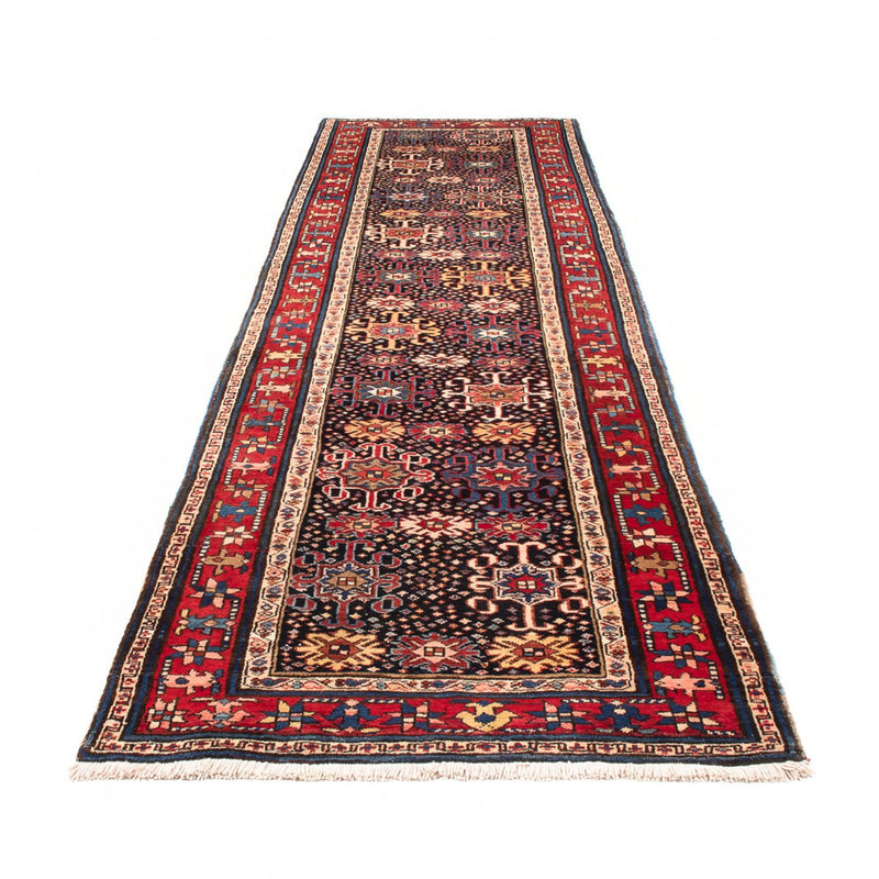 Løber Persisk tæppe - Nomadisk - 382 x 107 cm - mørkeblå