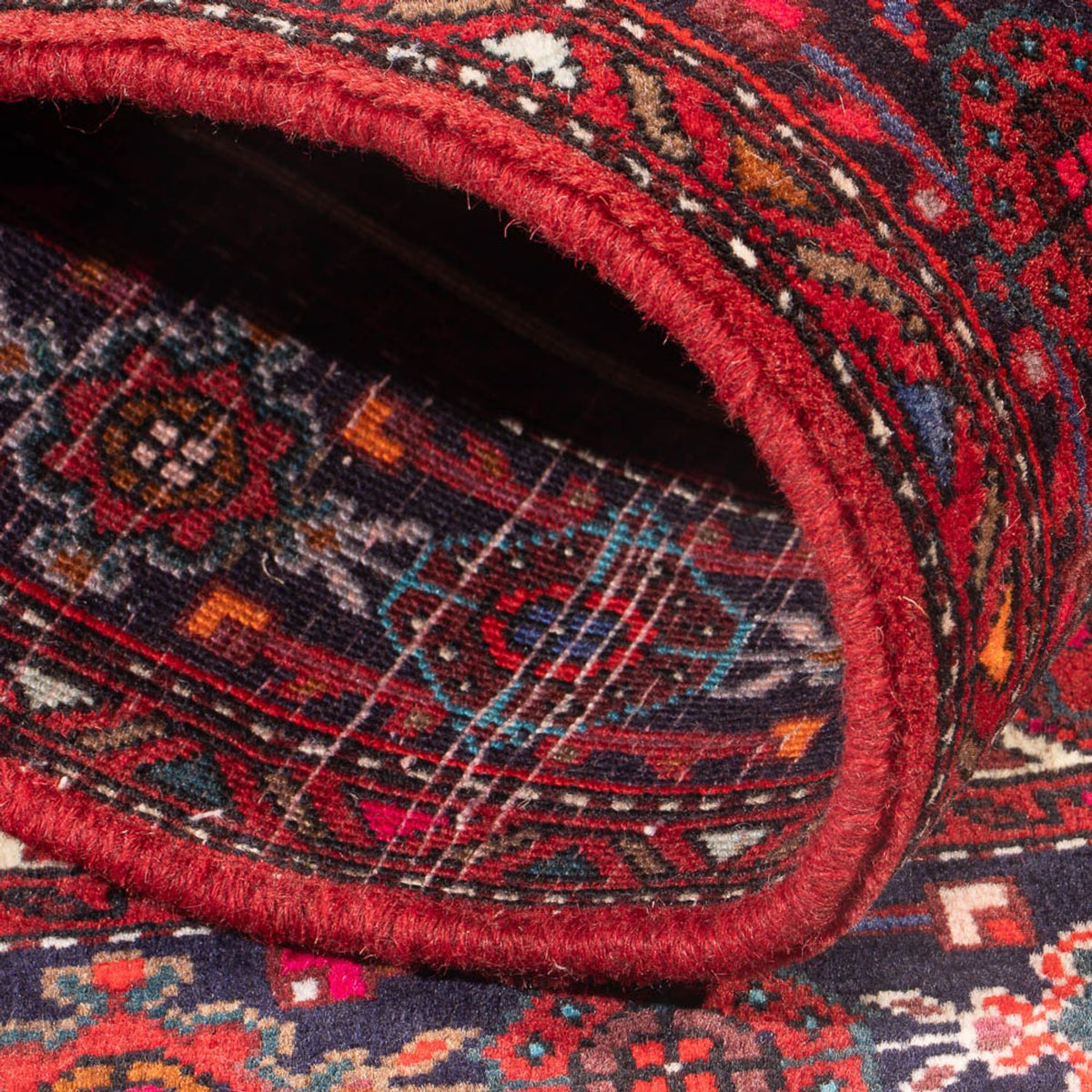 Persisk tæppe - Nomadisk - 115 x 83 cm - lysrød