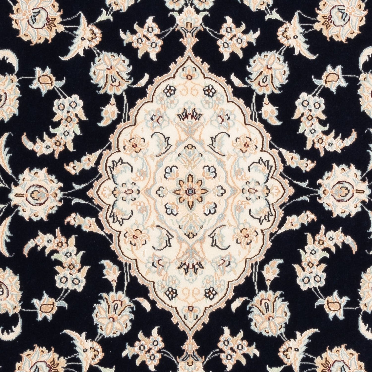 Persisk tæppe - Nain - Premium - 152 x 107 cm - mørkeblå